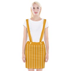 Nice Stripes - Honey Orange Braces Suspender Skirt by FashionBoulevard