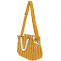 Nice Stripes - Honey Orange Rope Handles Shoulder Strap Bag View1