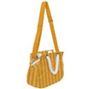 Nice Stripes - Honey Orange Rope Handles Shoulder Strap Bag View2