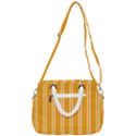 Nice Stripes - Honey Orange Rope Handles Shoulder Strap Bag View3