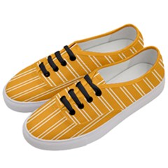 Nice Stripes - Honey Orange Women s Classic Low Top Sneakers by FashionBoulevard