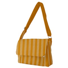 Nice Stripes - Honey Orange Full Print Messenger Bag (m)