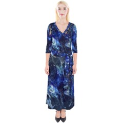 Somewhere In Space Quarter Sleeve Wrap Maxi Dress by CKArtCreations