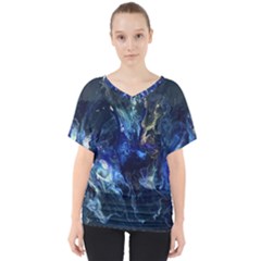 Somewhere In Space V-neck Dolman Drape Top by CKArtCreations