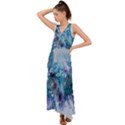 Sea anemone V-Neck Chiffon Maxi Dress View1