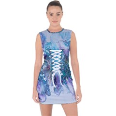 Sea Anemone Lace Up Front Bodycon Dress