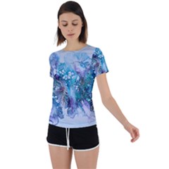 Sea Anemone Back Circle Cutout Sports Tee by CKArtCreations