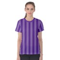 Nice Stripes - Imperial Purple Women s Cotton Tee View1