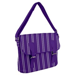 Nice Stripes - Imperial Purple Buckle Messenger Bag by FashionBoulevard