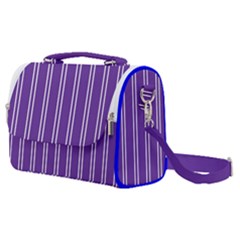 Nice Stripes - Imperial Purple Satchel Shoulder Bag by FashionBoulevard