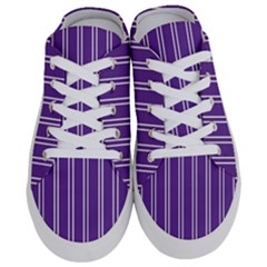 Nice Stripes - Imperial Purple Half Slippers by FashionBoulevard