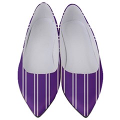 Nice Stripes - Imperial Purple Women s Low Heels by FashionBoulevard