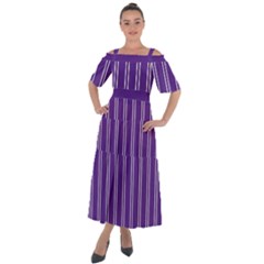 Nice Stripes - Imperial Purple Shoulder Straps Boho Maxi Dress  by FashionBoulevard