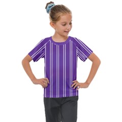 Nice Stripes - Imperial Purple Kids  Mesh Piece Tee