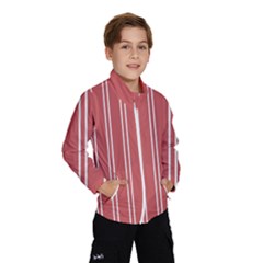 Nice Stripes - Indian Red Kids  Windbreaker by FashionBoulevard