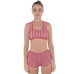 Nice Stripes - Indian Red Racerback Boyleg Bikini Set by FashionBoulevard