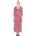 Nice Stripes - Indian Red Quarter Sleeve Wrap Maxi Dress View1