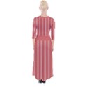 Nice Stripes - Indian Red Quarter Sleeve Wrap Maxi Dress View2