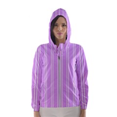 Nice Stripes - Lavender Purple Women s Hooded Windbreaker by FashionBoulevard