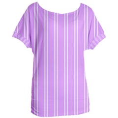 Nice Stripes - Lavender Purple Women s Oversized Tee by FashionBoulevard