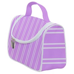 Nice Stripes - Lavender Purple Satchel Handbag by FashionBoulevard