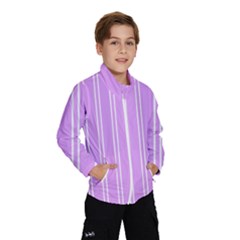 Nice Stripes - Lavender Purple Kids  Windbreaker by FashionBoulevard