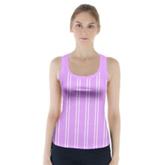 Nice Stripes - Lavender Purple Racer Back Sports Top by FashionBoulevard