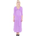 Nice Stripes - Lavender Purple Quarter Sleeve Wrap Maxi Dress View1