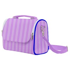 Nice Stripes - Lavender Purple Satchel Shoulder Bag by FashionBoulevard