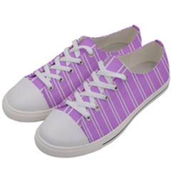 Nice Stripes - Lavender Purple Women s Low Top Canvas Sneakers by FashionBoulevard