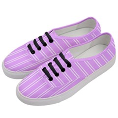 Nice Stripes - Lavender Purple Women s Classic Low Top Sneakers by FashionBoulevard