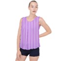 Nice Stripes - Lavender Purple Bubble Hem Chiffon Tank Top View1