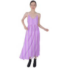 Nice Stripes - Lavender Purple Tie Back Maxi Dress by FashionBoulevard