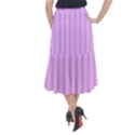 Nice Stripes - Lavender Purple Midi Mermaid Skirt View2