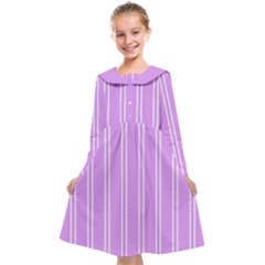 Nice Stripes - Lavender Purple Kids  Midi Sailor Dress by FashionBoulevard