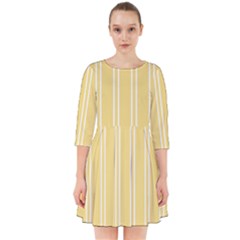 Nice Stripes - Mellow Yellow Smock Dress by FashionBoulevard