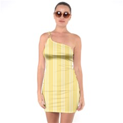 Nice Stripes - Mellow Yellow One Soulder Bodycon Dress by FashionBoulevard