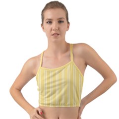 Nice Stripes - Mellow Yellow Mini Tank Bikini Top by FashionBoulevard