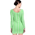 Nice Stripes - Mint Green Long Sleeve Velvet Bodycon Dress View2