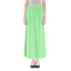 Nice Stripes - Mint Green Full Length Maxi Skirt