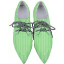 Nice Stripes - Mint Green Women s Pointed Oxford Shoes View1