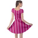 Nice Stripes - Peacock Pink Cap Sleeve Dress View2