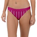 Nice Stripes - Peacock Pink Band Bikini Bottom View1