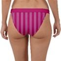 Nice Stripes - Peacock Pink Band Bikini Bottom View2