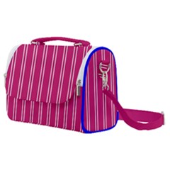 Nice Stripes - Peacock Pink Satchel Shoulder Bag by FashionBoulevard