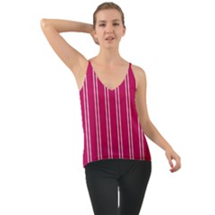 Nice Stripes - Peacock Pink Chiffon Cami by FashionBoulevard