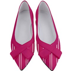 Nice Stripes - Peacock Pink Women s Bow Heels