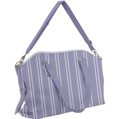 Nice Stripes - Silver Grey Canvas Crossbody Bag by FashionBoulevard