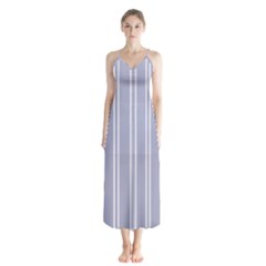 Nice Stripes - Silver Grey Button Up Chiffon Maxi Dress by FashionBoulevard