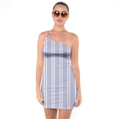 Nice Stripes - Silver Grey One Soulder Bodycon Dress by FashionBoulevard